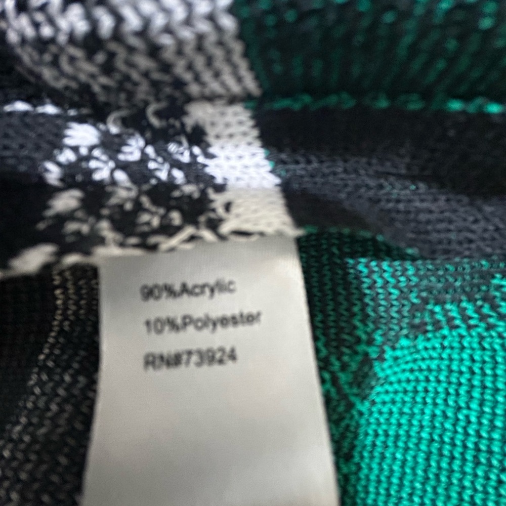 Ming Wang Black and Green Knit Cardigan - Picture 12 of 14